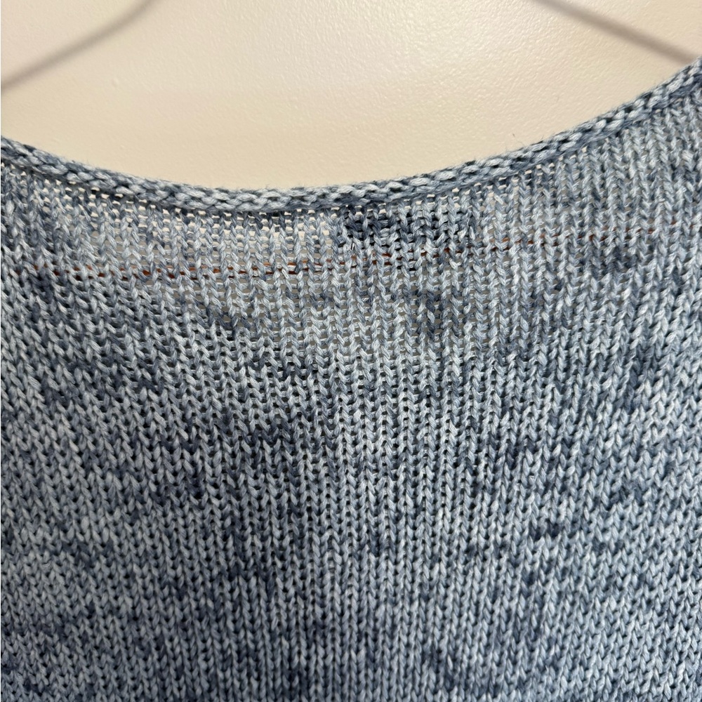 Dynamite Blue Marled Knit Women's Sweater with cropped sleeves in size XS - Picture 6 of 6